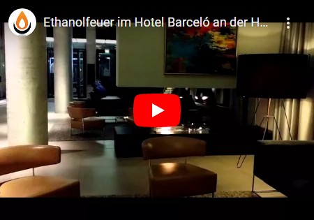 Ethanolfeuer im Hotel Barceló